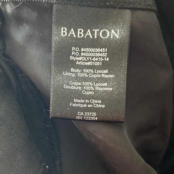 Babaton by Aritzia Soft Lyocell Trousers Relaxed Fit Lightweight Black Size 2 - Picture 5 of 8